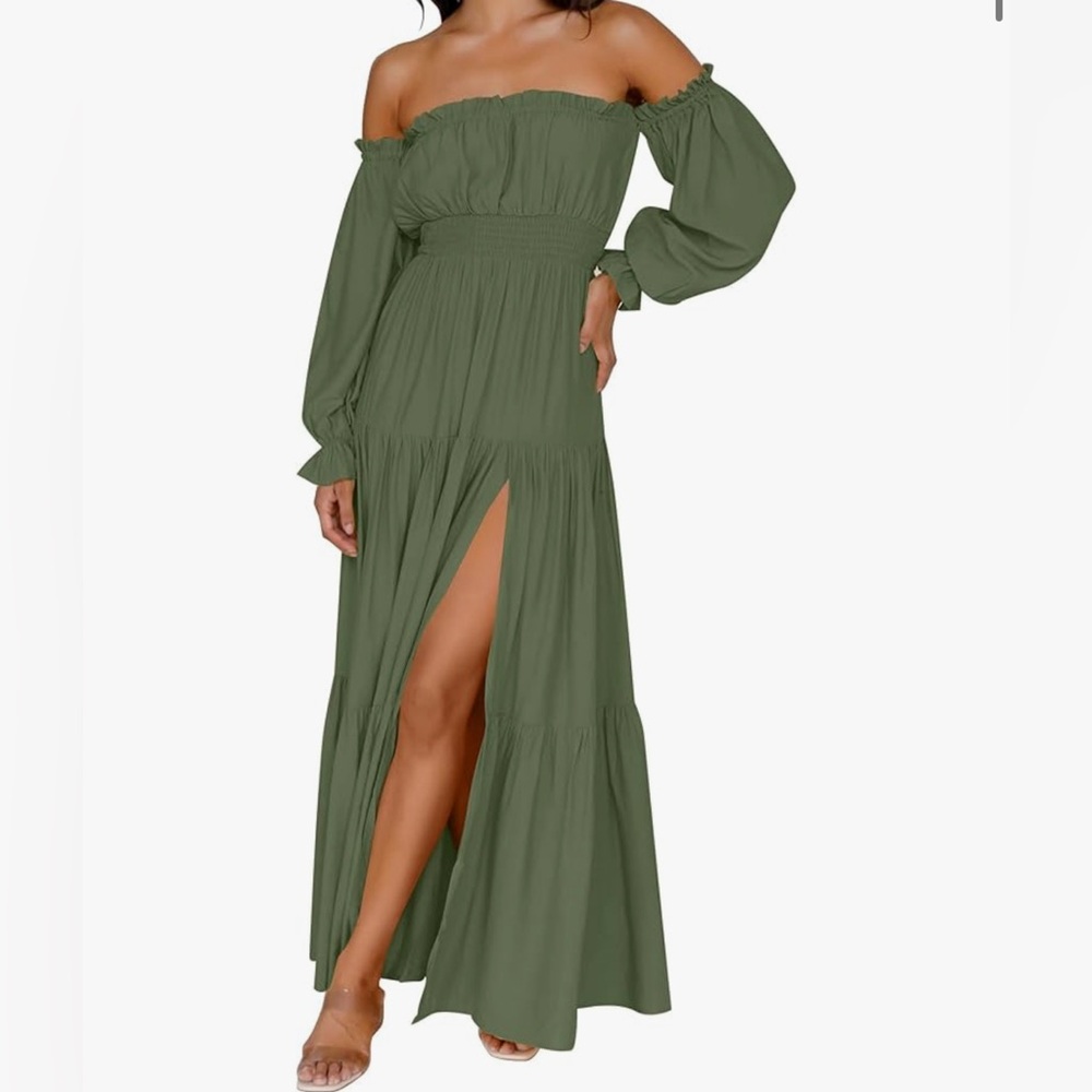 Elegant Green Maxi Dress
